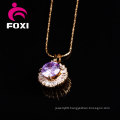 Fancy Design Clear Big Stone Round Shape Pendants Charms